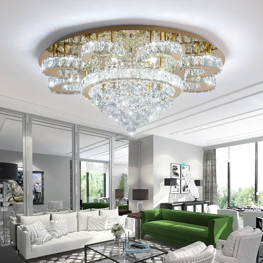 HAIXIANG Modern Chandelier Living Room Glam Chandeliers